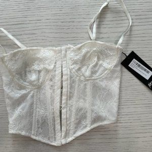 *BRAND NEW* US SIZE M Nasty Gal Square Neck Boned Seam Corset Top